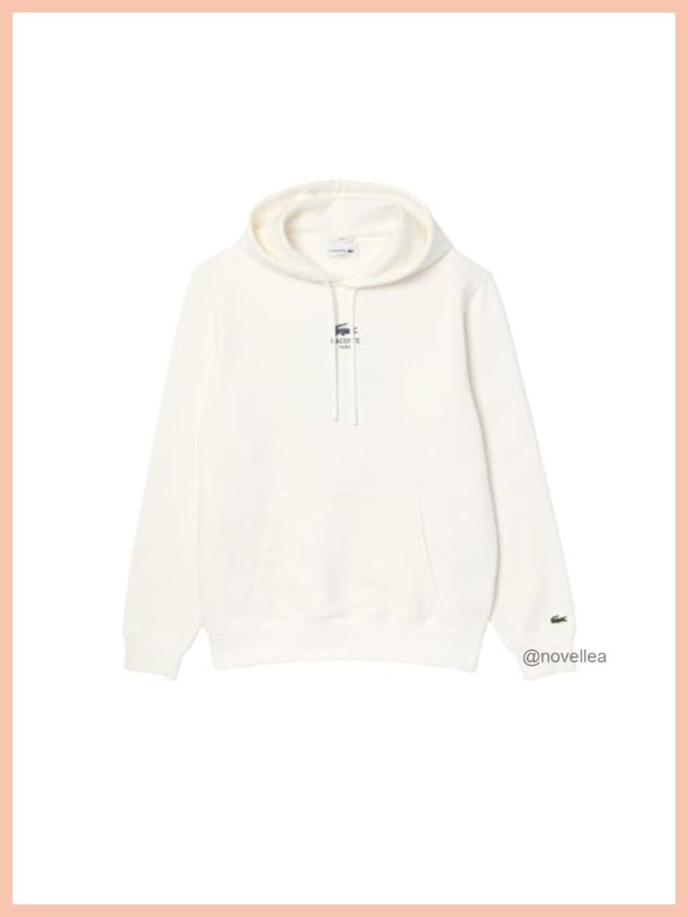 Lacoste Graphic Hoodie Pullover Long Sleeve Kangaroo Pocket Classic Fit